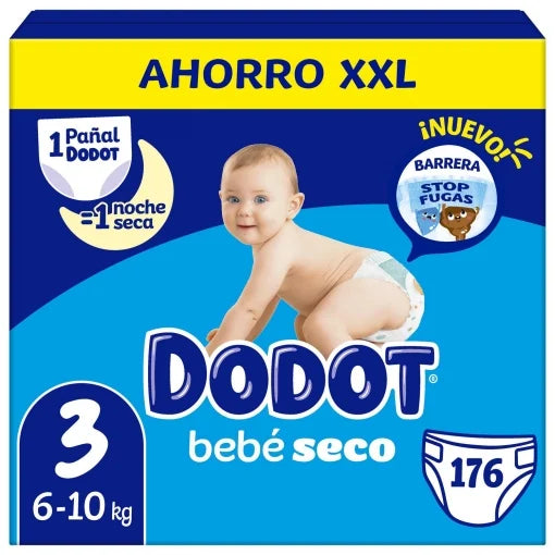 10 PACOTES - FRALDAS Babydot® Bebé-Seco